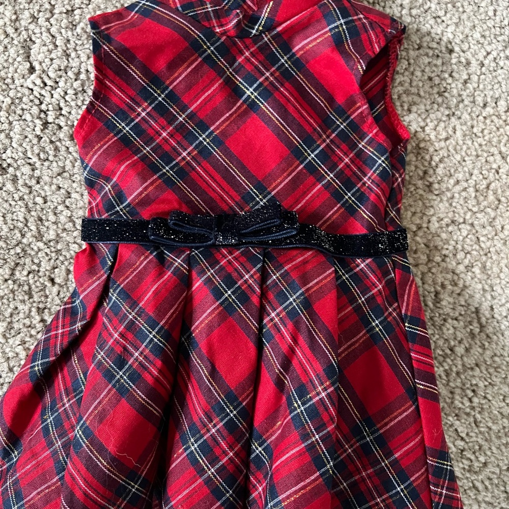 Plaid Red and Blue American girl doll dress.